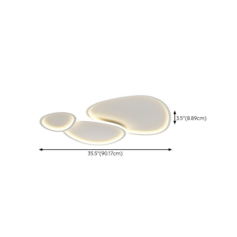 Modern Stye Ceiling Mount Light White LED with Silica Gel Shade for Bedroom