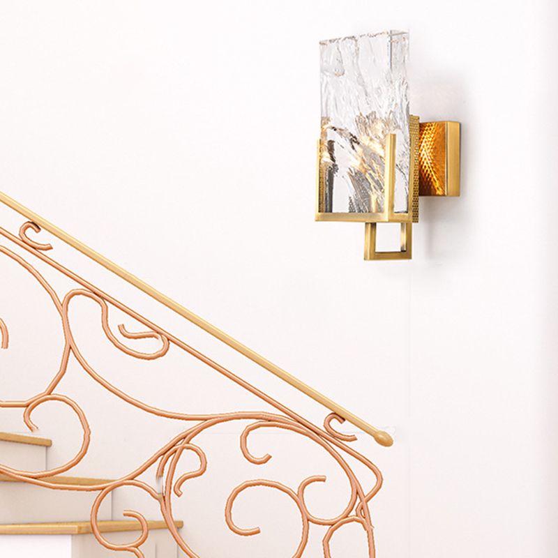 Single Modern Golden Wall Mounted Sconce Crystal Wall Light for Bedroom