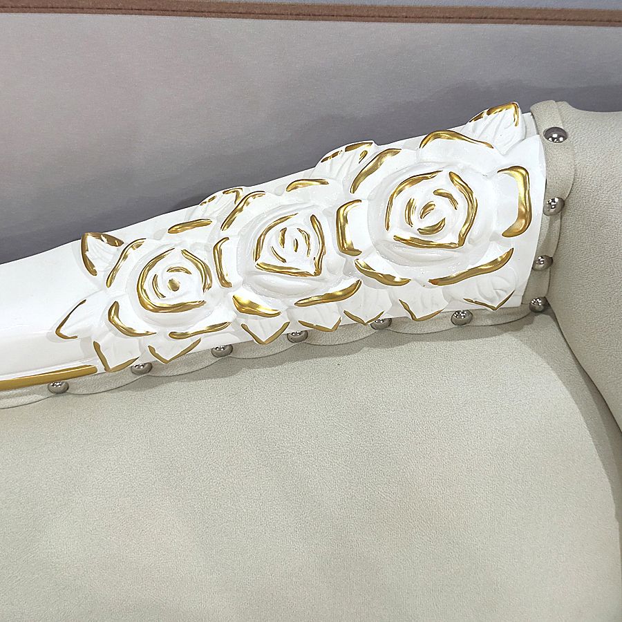 Living Room Rolled Arms Chaise Luxury Style Chaise Lounge with Button Tufted