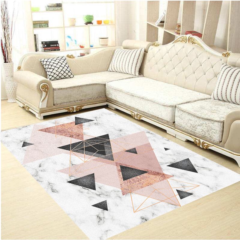 Creative Graphic Printed Carpet Polyester Rug Non-Slip Backing Indoor Rug for Home Decoration