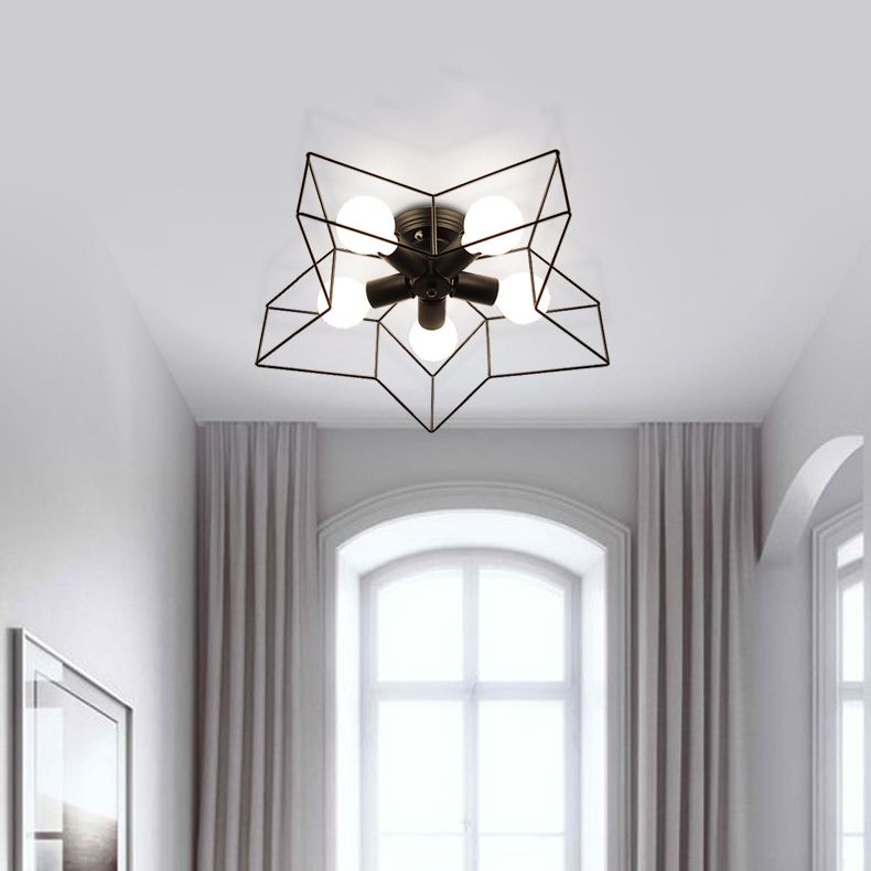 Star Shape Flush Mount Ceiling Fixture Modern Flush Ceiling Lights for Dining Room