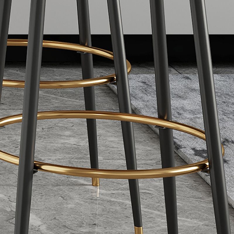 Glam Style Bar Stool Backless Leather Counter Stool for Bristol