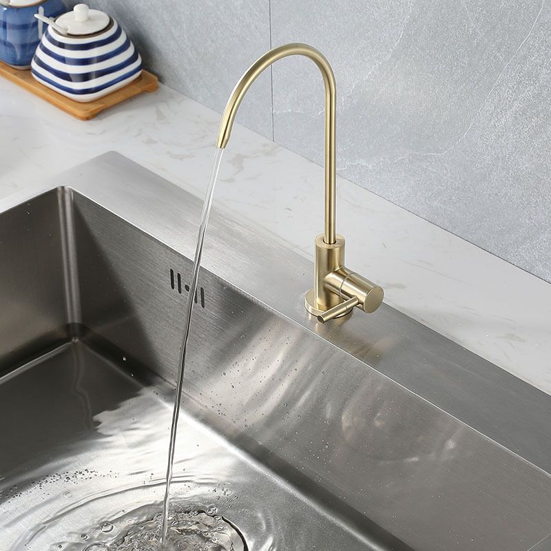 Contemporary Single Handle Kitchen Faucet Pull Down 1-Hold Bar Faucet with No Sensor