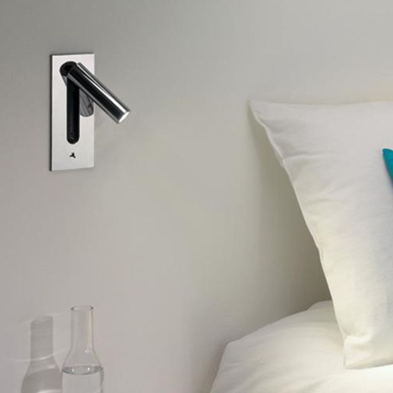 1-Light Cylindrical Wall Mount Light Modern Style Metal Reading Wall Lamp