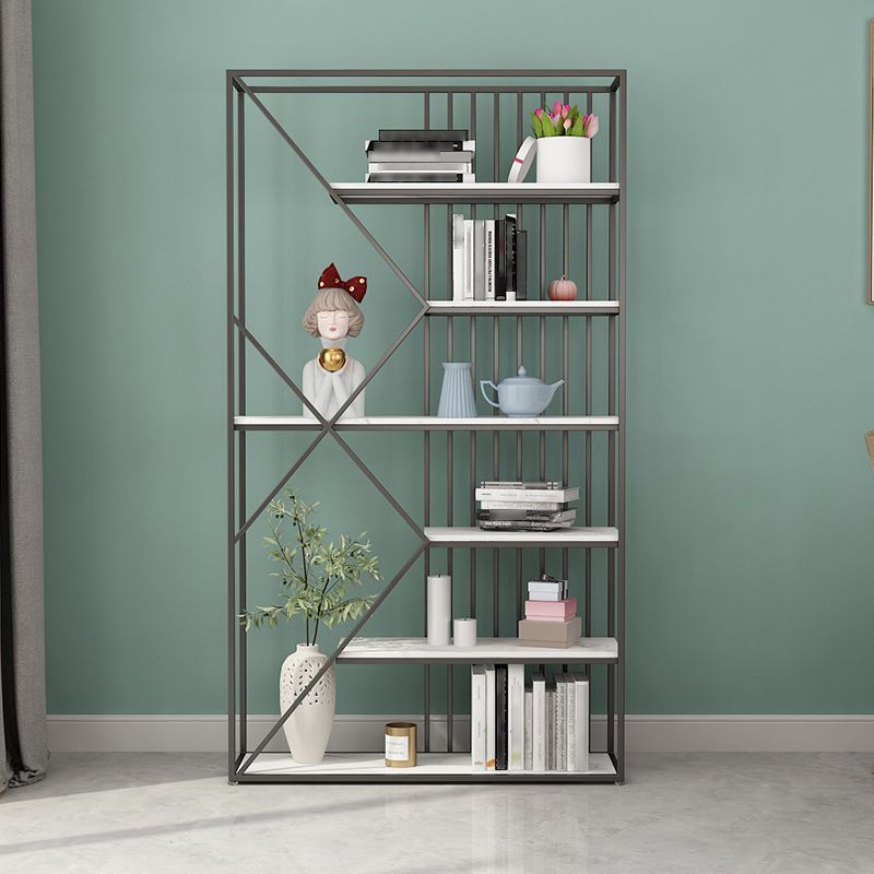 Glam Style Open Bookshelf Etagere Shelf Bookcase for Home Office