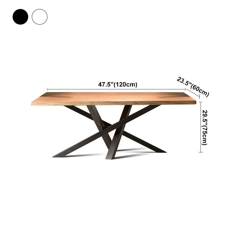 Mesa de comedor de estilo industrial rectángulo Mesa fija de madera maciza para restaurante