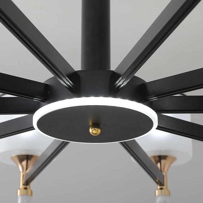 Glass Ceiling Hung Fixtures Modern Cylinder Pendant Lighting for Living Room