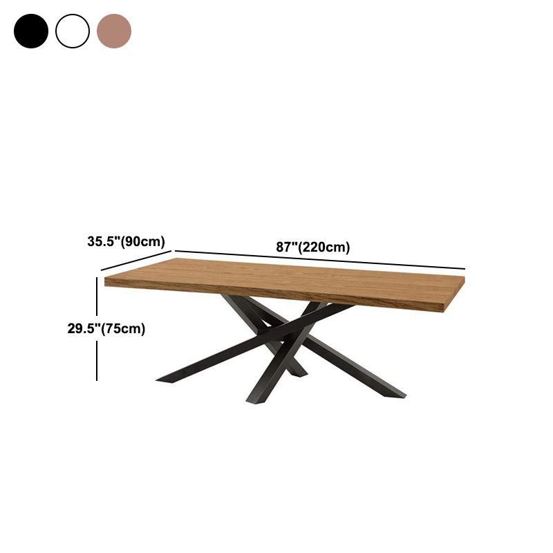 Pine Solid Wood Home Dining Table Luxury Rectangle Dining Room Table