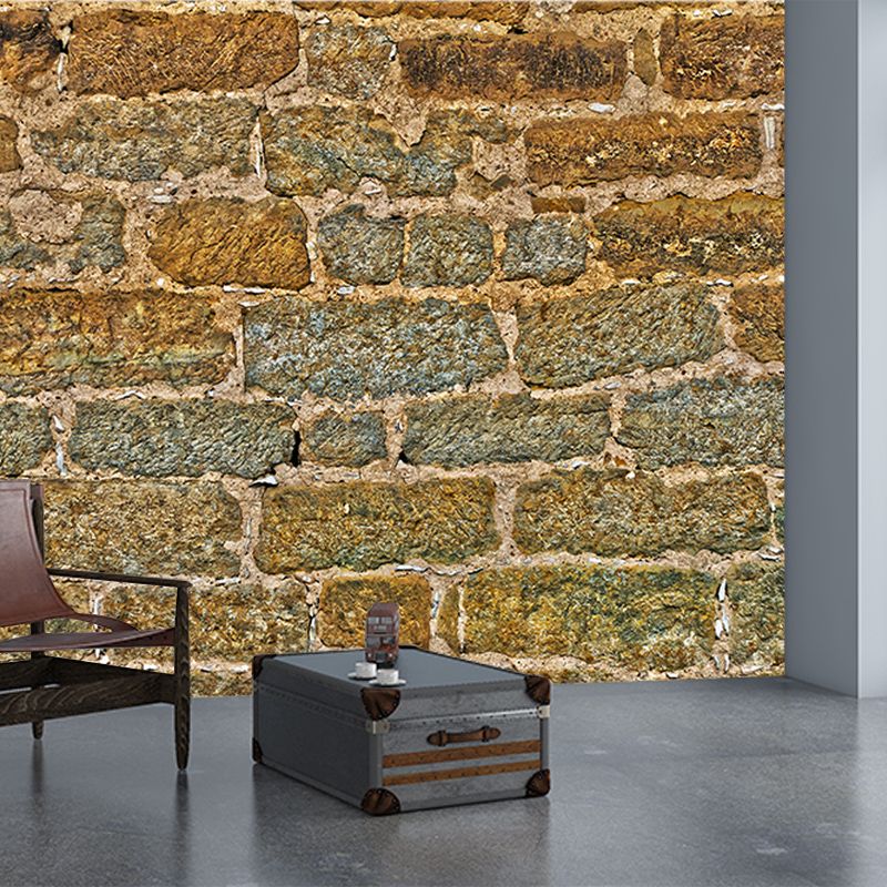 Industrial Style Brick Wall Mural Decal Moisture Resistant for Sitting Room, Made to Measure