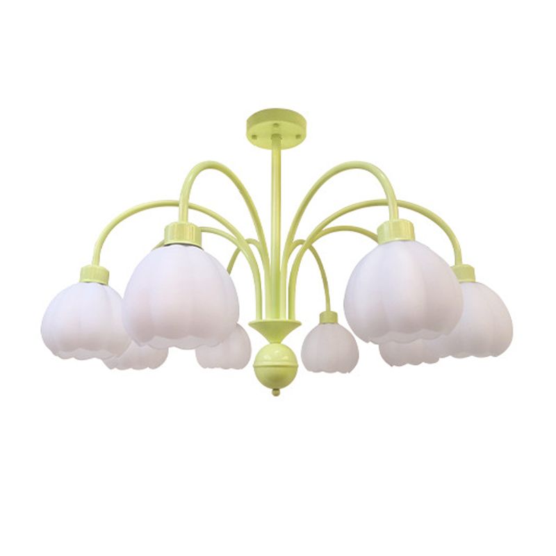 Nordic Ceiling Lamp Glass Flush Mount Light Fixture with Glass Shade for Bedroom