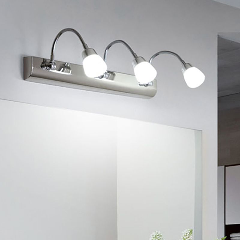 Modern Style Vanity Light Simple LED Mirror Front Light with Acrylic Shade for Bathroom