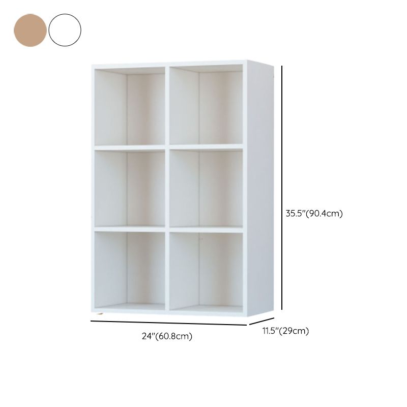 Closed Back Standard Bookcase Contemporary Engineered Wood Bookshelf