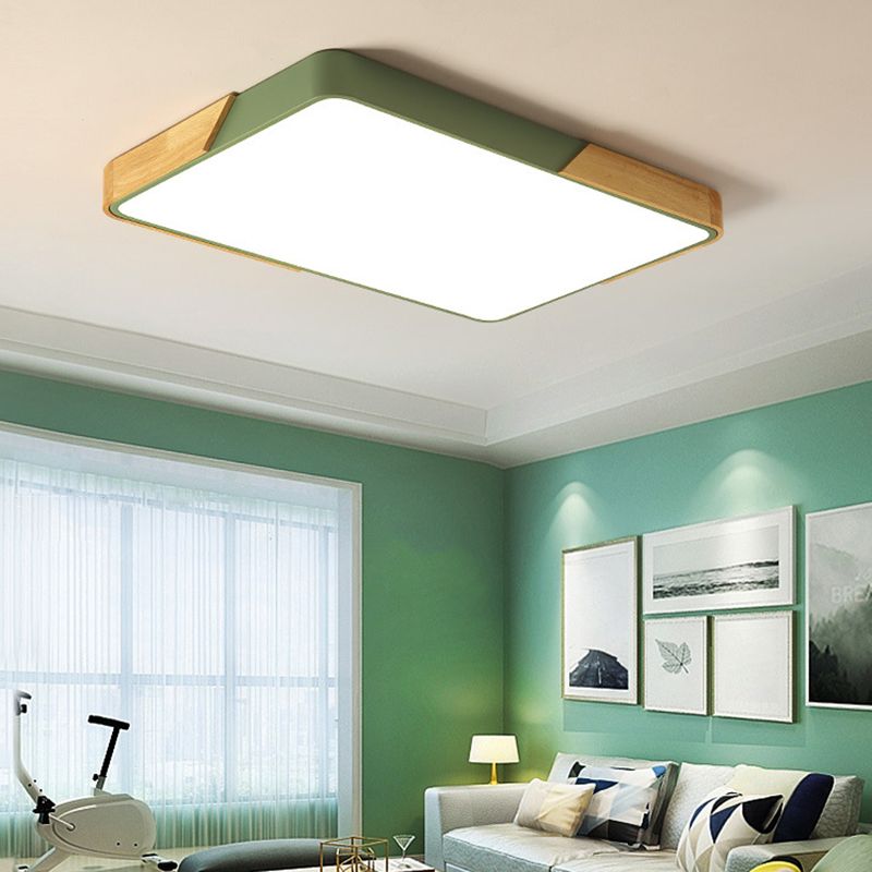 1 Light Geometric Flush Mount Contemporary Metal Ceiling Light Fixture