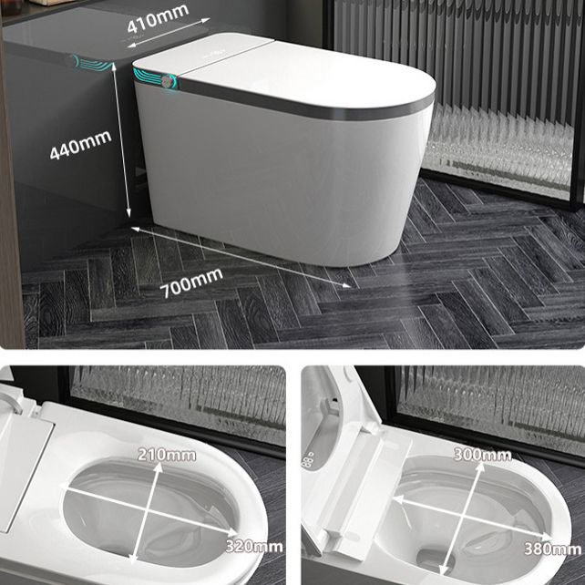 Modern Heated Seat Toilet Bowl Floor Mount Skirted Toilet with Toilet Seat