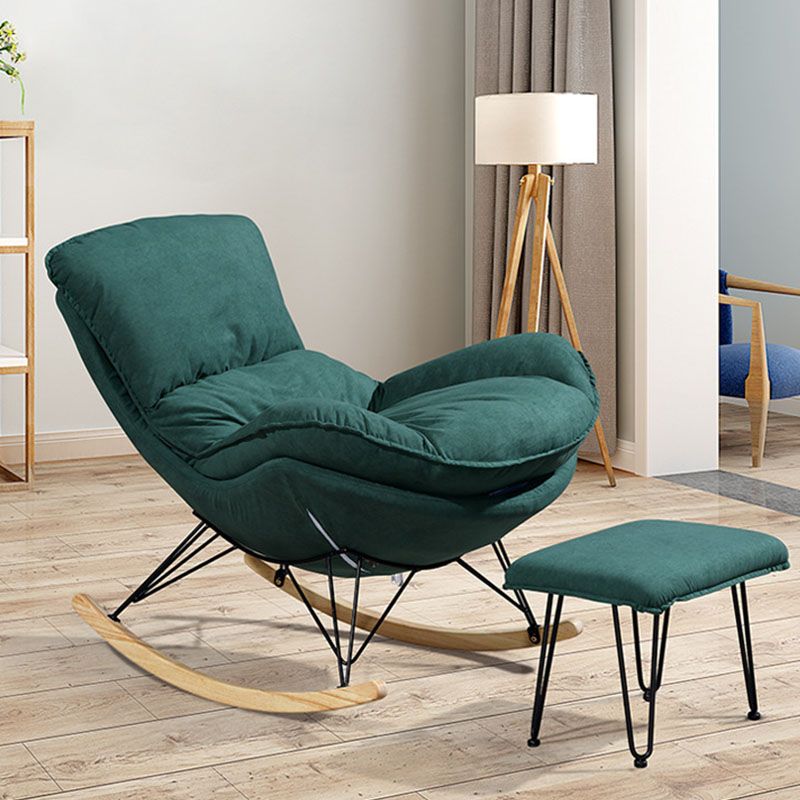 Modern Lazy Sofa Chair Iron Base Rocking Chair in Living Room