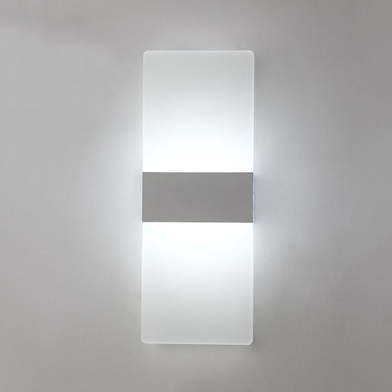 Géométrie Géométrie Mur métallue style moderne 1 lampe de montage mural clair en blanc