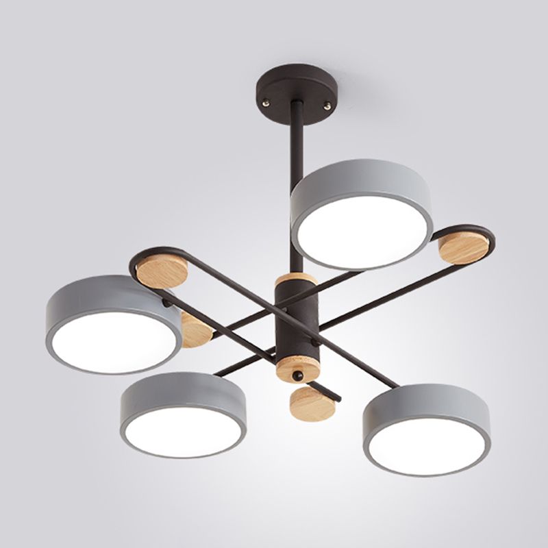 Lámpara de techo de metal de estilo moderno de lámpara colgante de múltiples luces