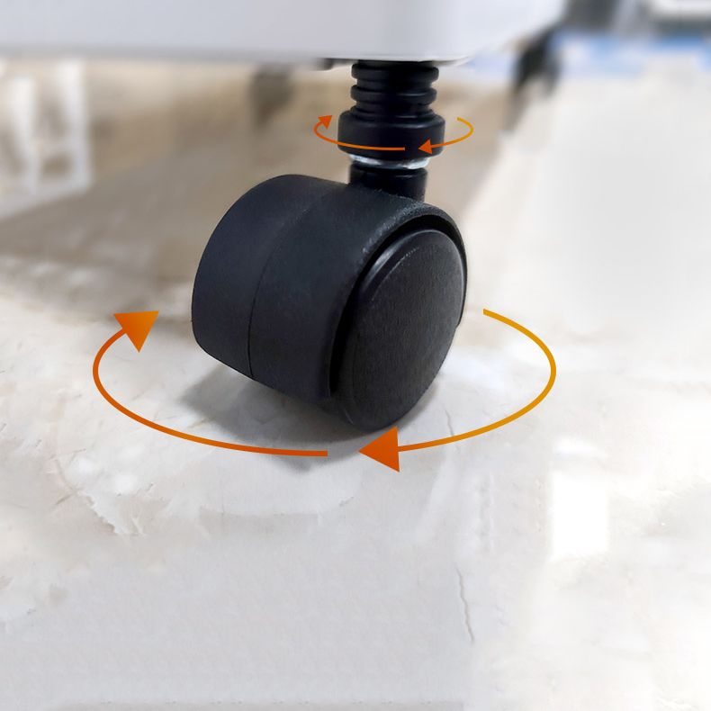 Modern Style Bookshelf Open Shelf Bookcase with Caster Wheels