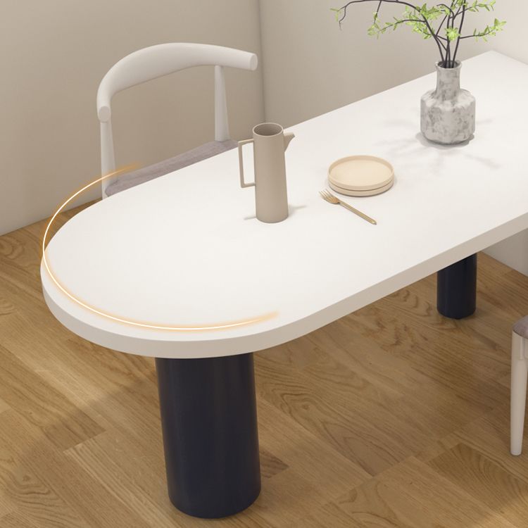 Table à forme libre contemporaine en bois massif table en bois massif pour salle à manger