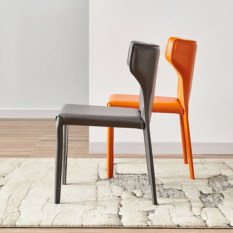 Faux Leather Side Chair Contemporary Kitchen Dining Side Chair