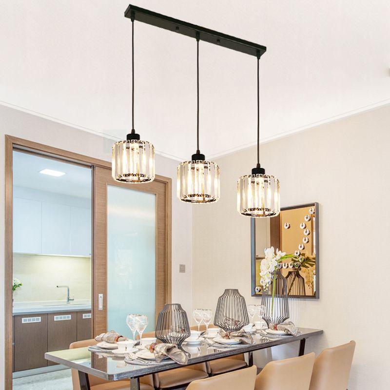 Geometria a forma di cristallo luci soffitto appeso moderno 3 luci a sospensione leggera