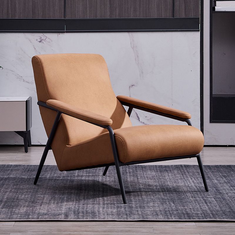 Mid-century Modern Bedroom Accent Armchair Solid Color Arm Chair