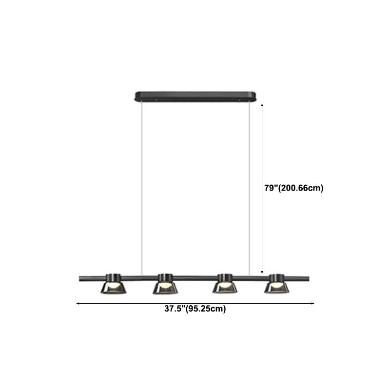 Modern Hanging Island Light Glass LED Hanging Lighting Fixture for Sitting Room