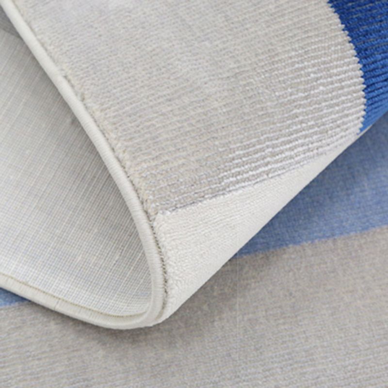 Simple Gradient Traces Carpet Blue Tone Polyester Rug Stain Resistant Carpet for Home Decoration