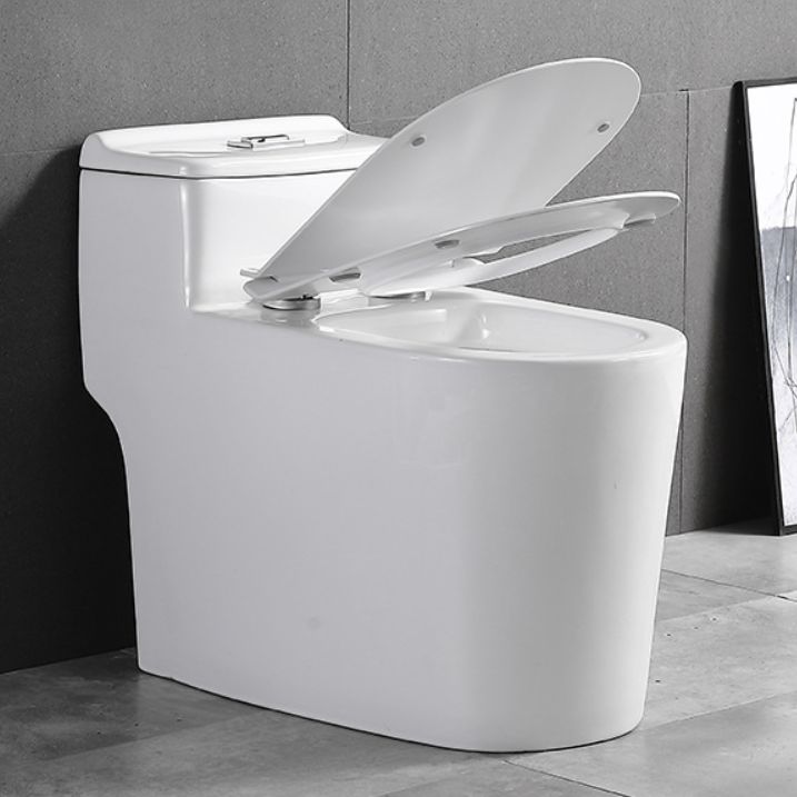 Traditional 1-Piece Toilet Bowl White Urine Toilet with Seat for Bathroom