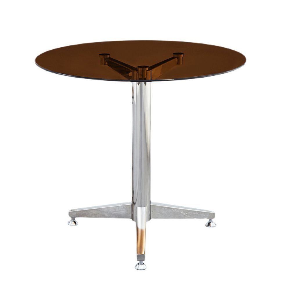 Glass Top Dining Table Modern Dining Table with Pedestal Base