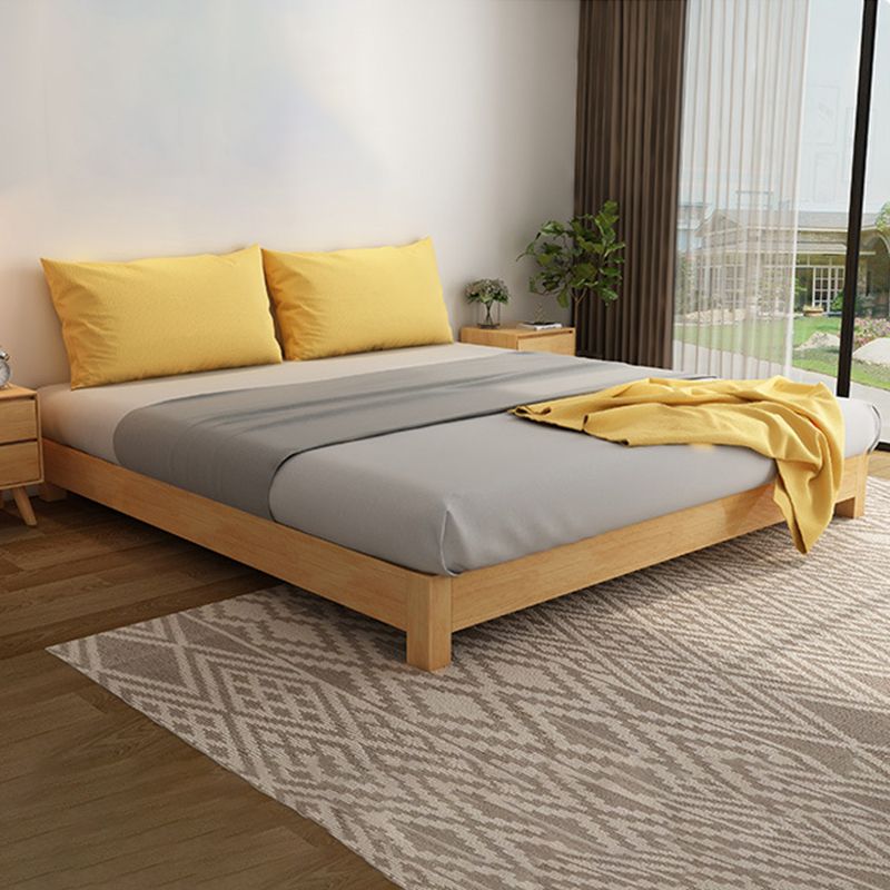 84.65 inch Wide Contemporary Bed Frame Solid Wood Standard Bed