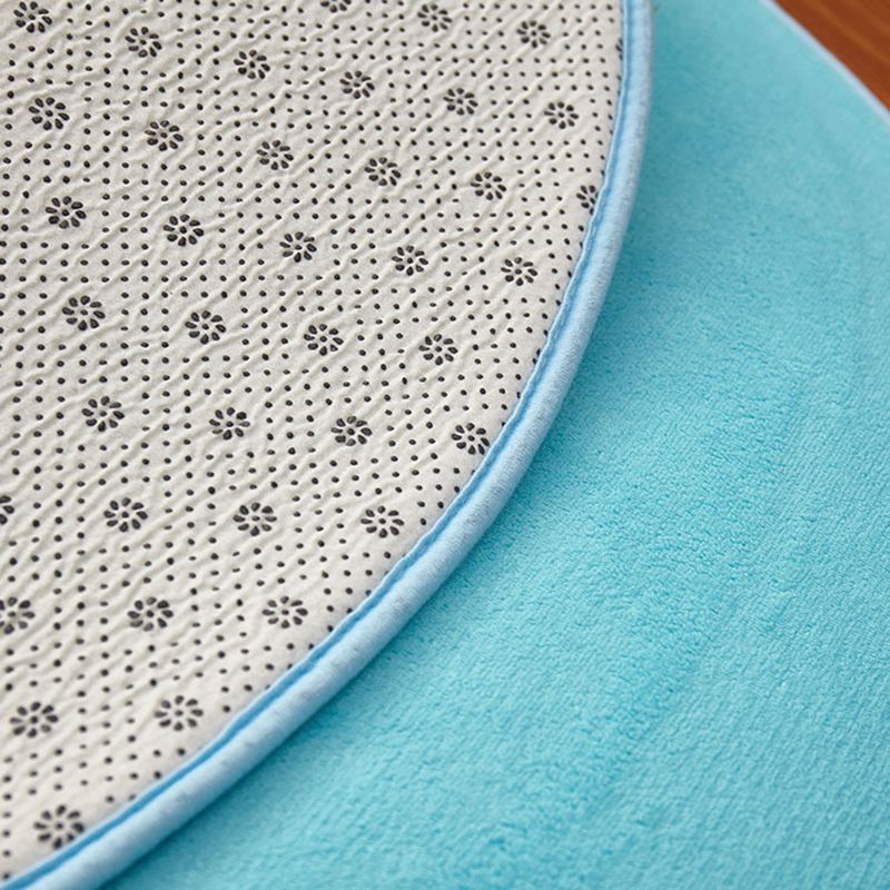 Tapis moderne à shag ordinaire rond Polyester tapis intérieur