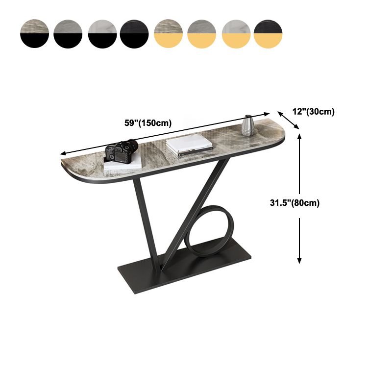 Glam Console Accent Table Antique Finish Half Moon Console Sofa Table