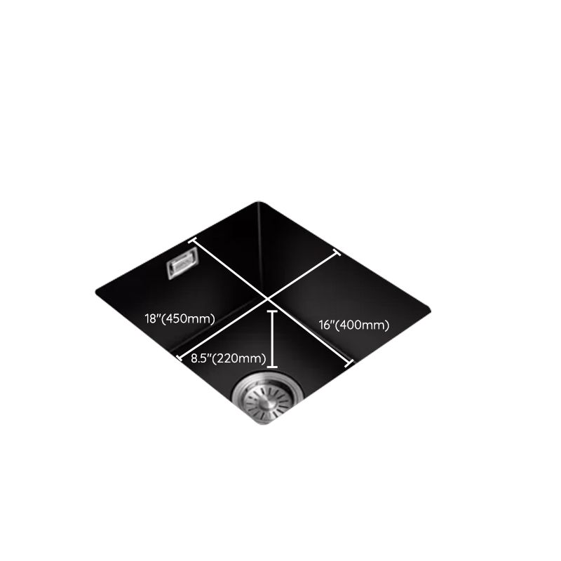 Black Kitchen Sink Ceramic Pull-out Faucet Anti-spill Rod Handle Sink