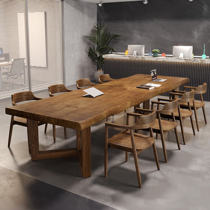 Modern Rectangle Wood Dining Table 1/4/9 Pieces Dining Set for Dining Room