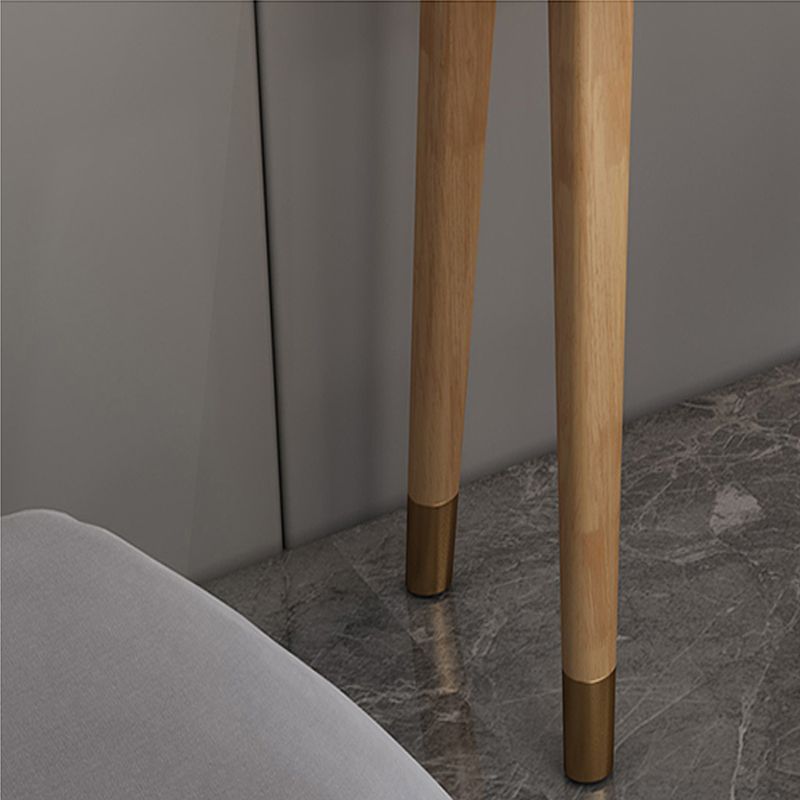 Scandinavian Rubber Wood Vanity Table with Drawers Dressing Table