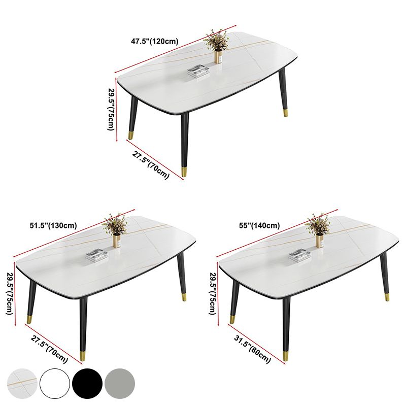 Modern Sintered Stone Standard Dining Table Rectangle Shape Dining Table for Kitchen