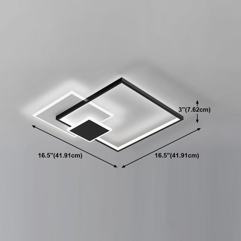 Luminaires de plafond encastrés contemporains à LED pour salon