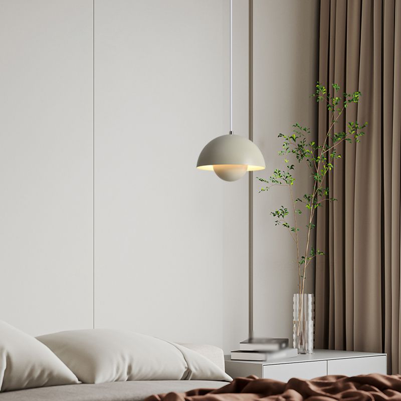 Modern Nordic Geometric Pendant Light Wrought Iron Macaron Hanging Lamp for Interior Spaces