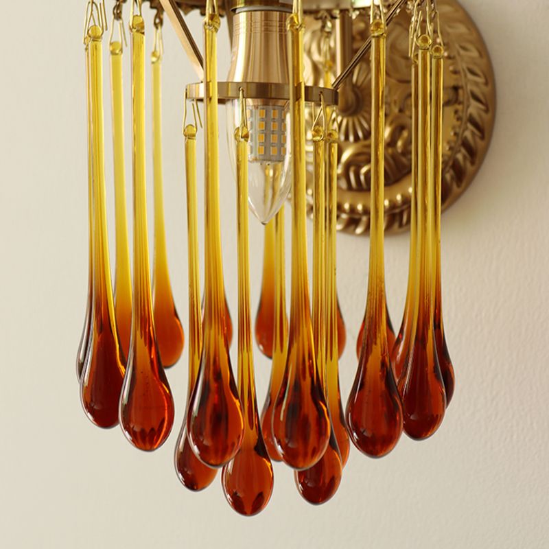 Modern Wall Light Fixture Creative Wall Light Sconce with Glass Shade for Bedroom