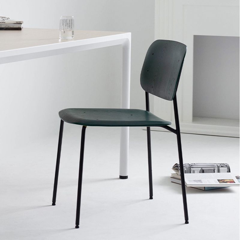 Industrial Style Metal Chair Dining Open Back Armless Chairs for Kitchen
