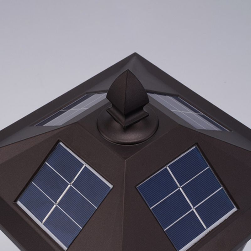 Contemporary Metal Square Shape Outdoor Waterproof Light with Glass Shade