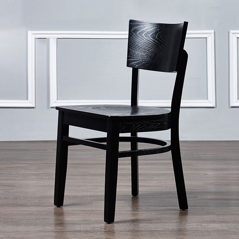 Industrial Armless Dining Chairs Solid Wood Dining Side Chair