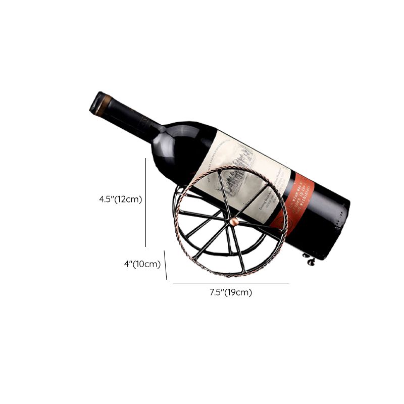 Metal Modern Wine Holder Tabletop Wine Bottle & Glass Rack in Silver/ Gold/ Black