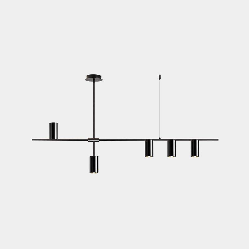 Linear 3 / 4 / 5 - Light Kitchen Island Pendant Iron Ceiling Pendant in Black / Gold