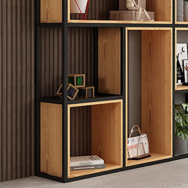 Open Shelf Bookcase Contemporary Metal Bookshelf for Dining Room