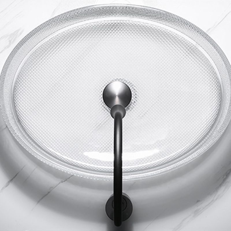 Modern Clear Wash Stand Glass Trough Bathroom Sink for Bathroom