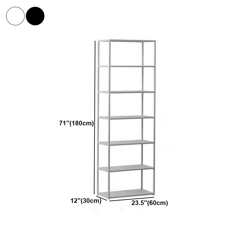 Open Back Bookshelf Contemporary Style Bookcase for Office Study Room