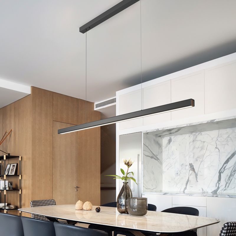 Luz Led Island Lighture Nordic Modern Style Comedor Rectángulo Luz de colgante