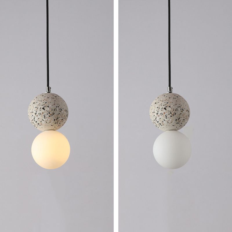 Zementkugelförmiger Anhänger Light Kit Nordic Style Suspension Anhänger Licht für Schlafzimmer
